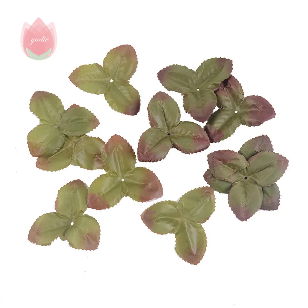 100Pcs Green Tree Leaves Artificial Leaves For Home Christmas tree Decoration Scrapbooking Craft Accessories DIY Wedding Decor