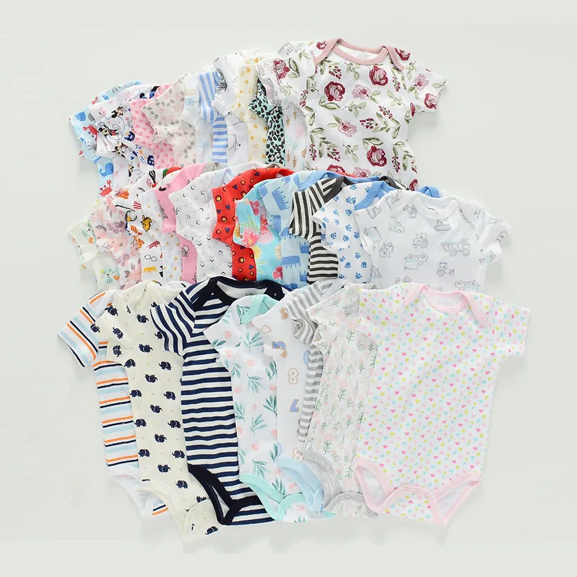 1-2 חתיכות בודיסוט לתינוקות לקיץ בגדי תינוקות לבנות / בנים בגדים 0-12M בגדי תינוקות רכים צמודים