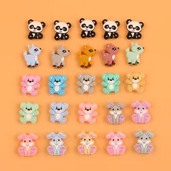 Kovict Animal Silicone Beads 5/10pcs Mini Rabbit Deer Panda Food Grade Silicone DIY Biżuteria Naszyjnik Bransoletka Akcesoria