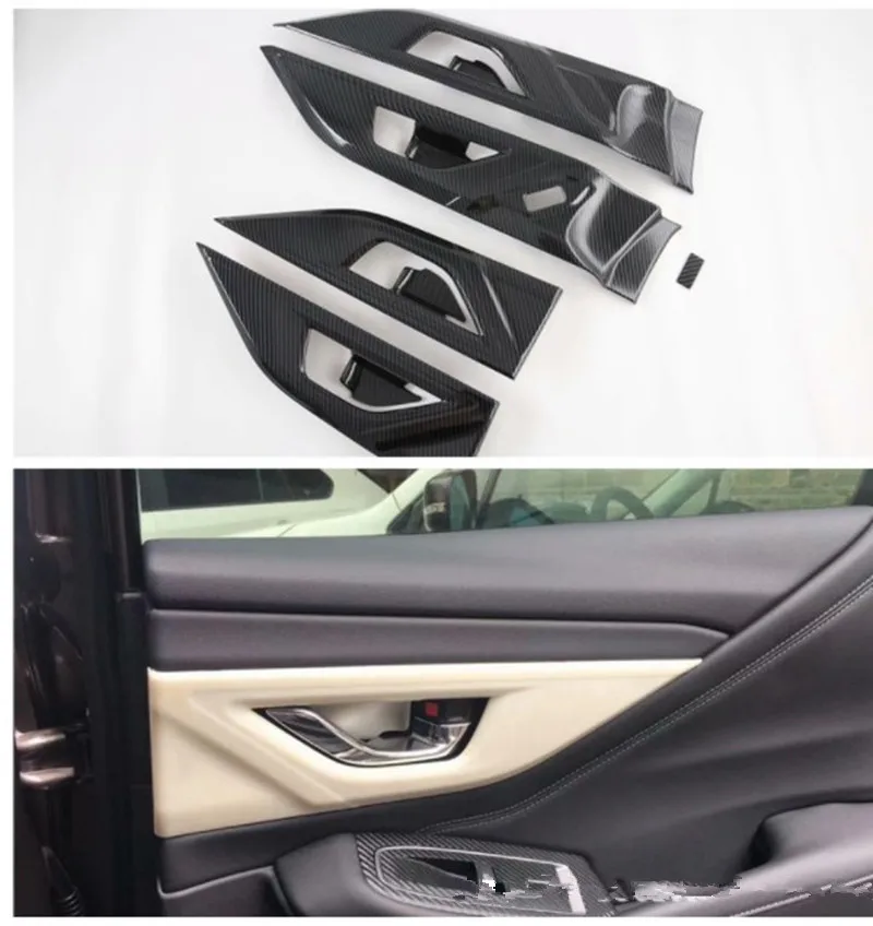 For Subaru Outback 2021 Car Door Inner Handle Bowl Cup Frame Moulding Cover Trim ABS Auto Styling Garnish Sticker