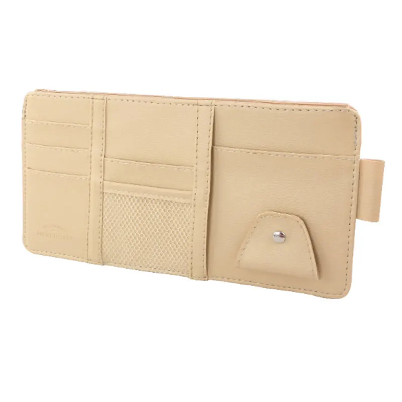 حاجب شمس للسيارة حامل بطاقة عمل ، منظم تخزين مشبك للنظارات الشمسية ، صندوق تخزين ، قطعة واحدة