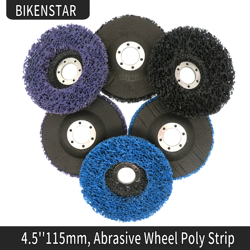 5Pcs Abrasive Wheel Poly Strip Sanding Disc Remove Paint  4.5” 115mm  Rust Paint Removal Disc Clean Tool for Angle Grinder