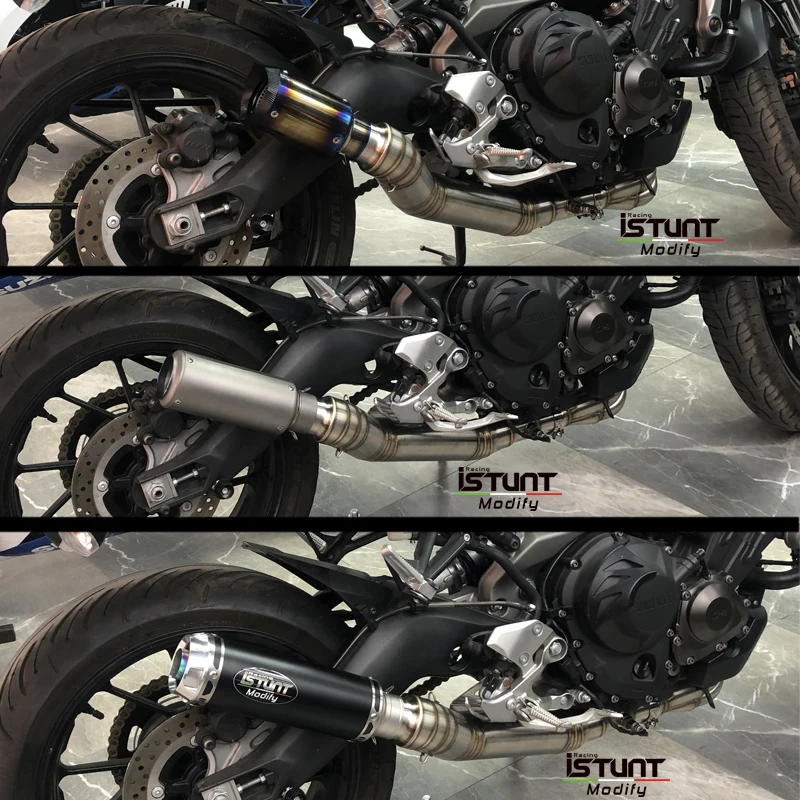 Slip On For Yamaha MT09 XSR 900 MT-09 FZ-09 Full System Escape Motorcycle Exhaust Front Middle Link Pipe Titanium Alloy Muffler