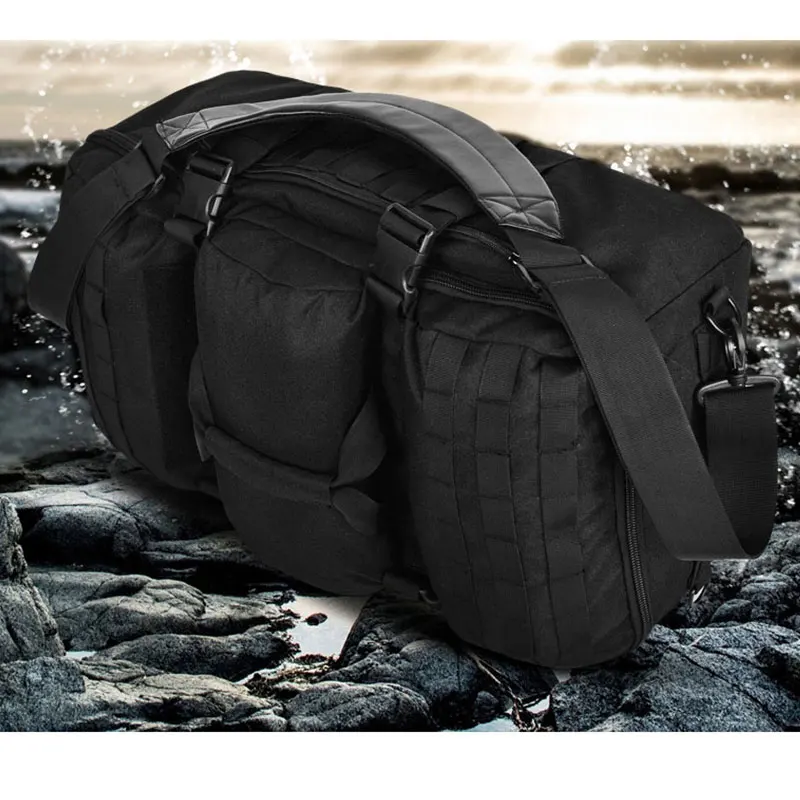 60L Tactical Bag Outdoor Shoulder Package Nylon Backpack Trekking Climbing Travelling Luggage Handbag Bag Camping XA9A