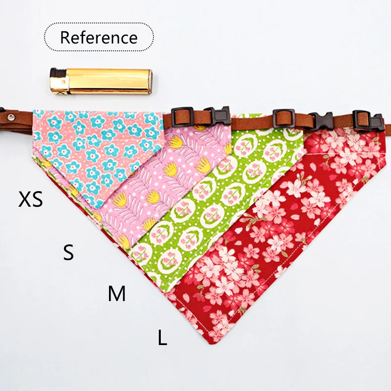 New Adjustable Dog Bibs For Small Dogs Collars Tie Necktie Cat Scarf Puppy Bandanas For Cat Triangular Bow Ties Pet Grooming 35