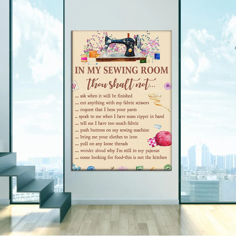 

Sewing Room Tailor Wall Instructions Art Canvas Painting Nordic Posters and Prints Living Room Decoration Wall Pictures