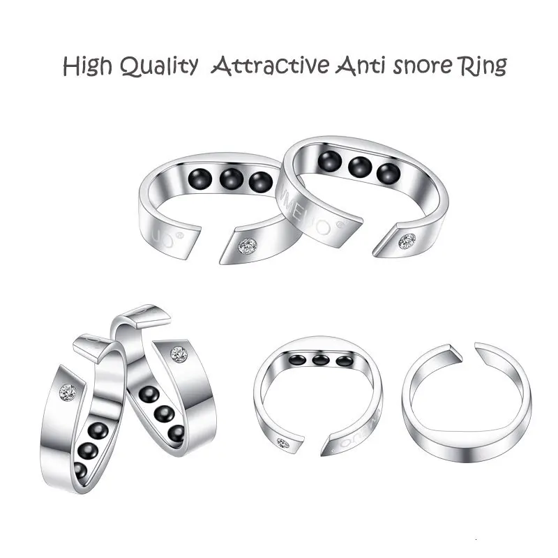 Anti Snore Ring Magnetic Therapy Acupressure Treatment Against Snoring Device Snoring stop Stopper Finger Ring help Sleeping Aid