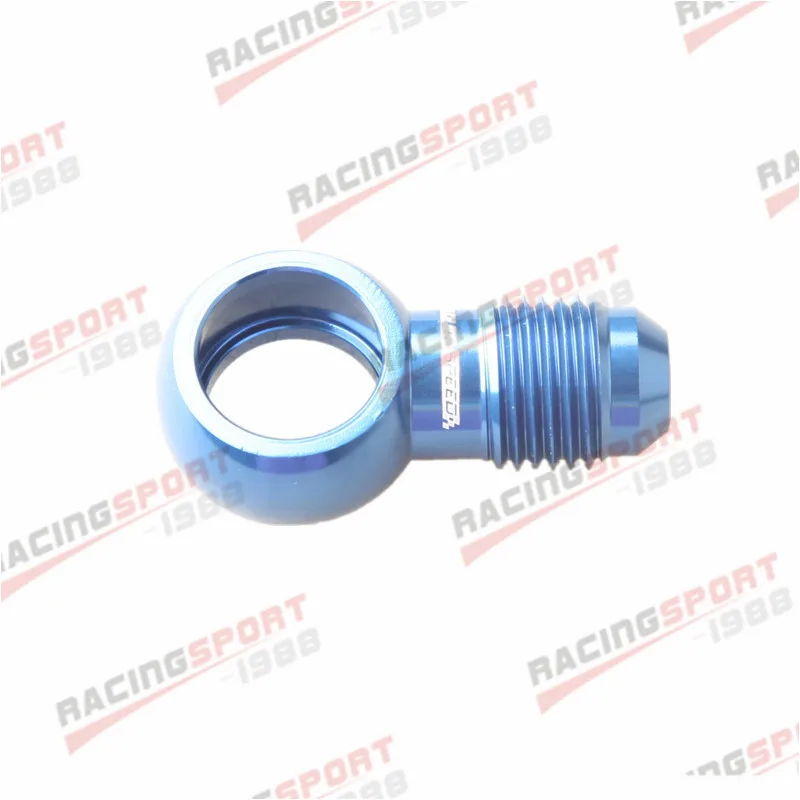 Aluminum banjo adaptor Bolt AN6 AN-6 -6 an to 14.5mm brake fitting  Blue