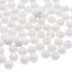 CHONGAI 200Pcs 6mm white  Acrylic Round Ball Spacer Beads For Jewelry Making DIY Jewelry Accessories For Handicrafts