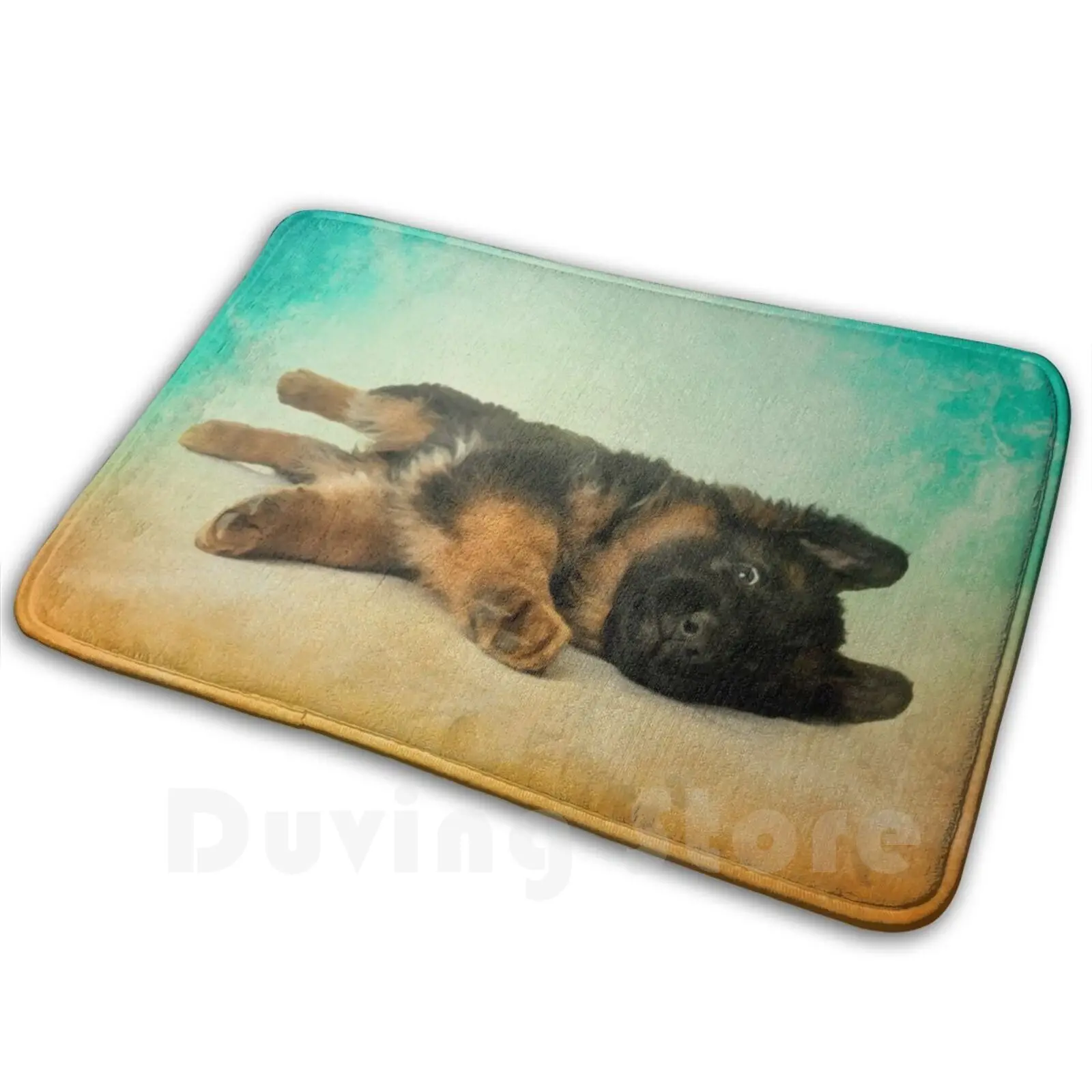 German Shepherd Puppy Soft Non-Slip Mat Rug 1705 Carpet Cushion Gsd Puppy German Shepherd Working Gsd Alsation Cute Puppy