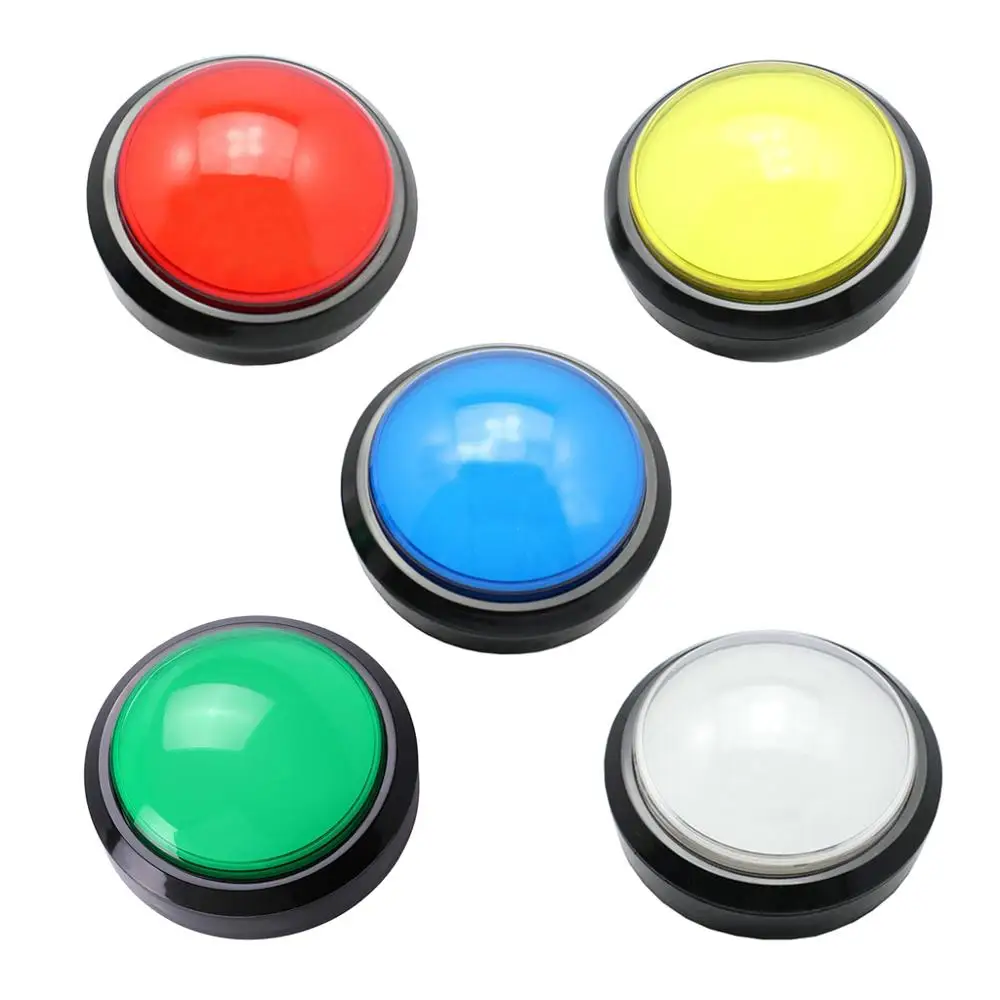 Diamond Grade 100mm Big Round Push Button LED Illuminated With Microswitch For DIY Arcade Game Machine