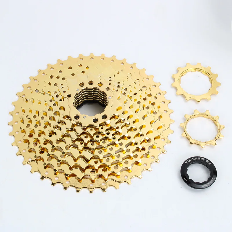 

10S 11-36T/42T Gold Cassette MTB 10 Speed Freewheel Mountain Bicycle Sprockets For DEORE M6000 SLX M670 XT M780 X5 X7 X9 NX GX