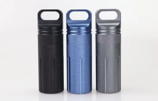 

100pcs Outdoor Strong Waterproof Emergency First Aid Kits Safety Survival Pill Bottle Aluminium Camping Tank Box