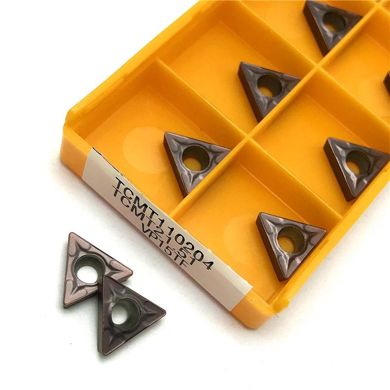 Tcmt110204 vp15tf inserções de carboneto torno ferramenta ferramenta de corte torneamento externo ferramenta cnc tcmt 110204 liga dura torneamento inserção