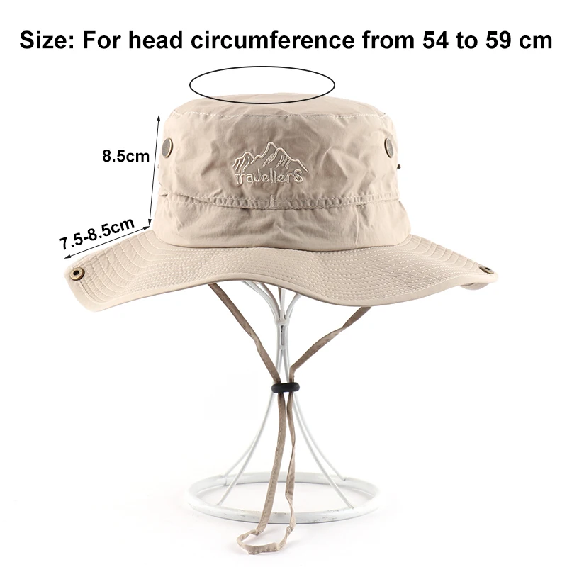 CAMOLAND Waterproof Boonie Hat For Women Men Summer UV Protection Sun Hat Quick Dry Safari Fishing Cap Mesh Breathable Beach Cap