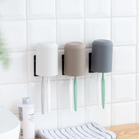 Toothbrush Holder Set Mouth Cup+Toothbrush Holder Bathroom Accessories Set Tooth Brush Holder Wall Suction Holder Storage Rack