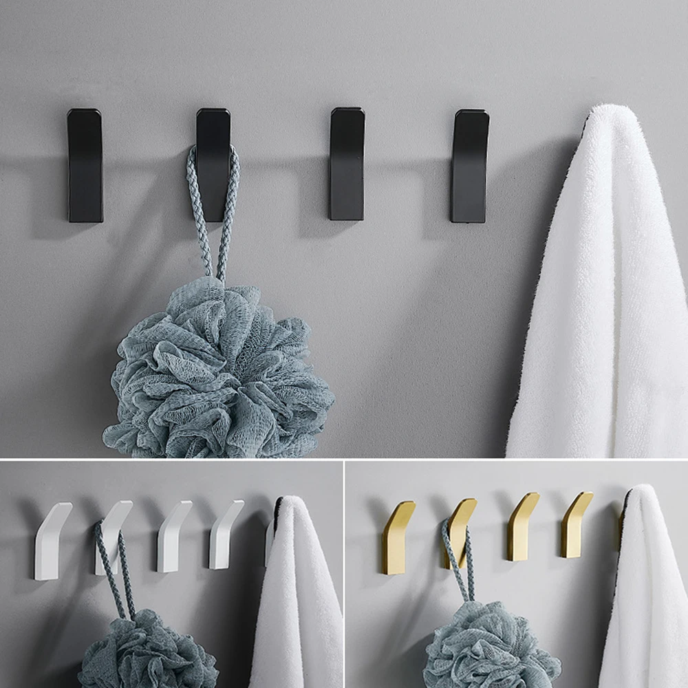 Self-adhesive Clothes Bag Hanger Hooks For Hanging Kitchen Storage Towel Bathroom Modern Wall Hanger Hook Bath Accessories