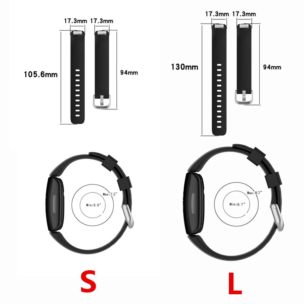 Fifata-fitbit quest 2用スポーツシリコンストラップ,fitbit ac3リストバンドアクセサリー