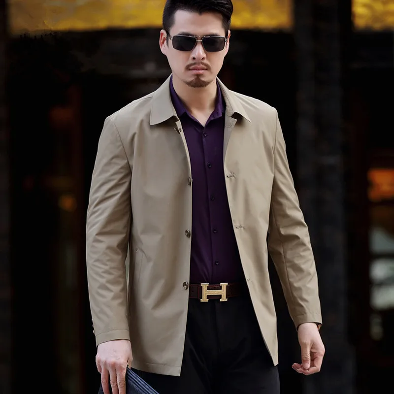 

Spring Fashion Arrival New Autumn Men's Jacket Male Casual Slim Stand Collar Jackets Thin Black Jacket Men Outwear WXF55 s