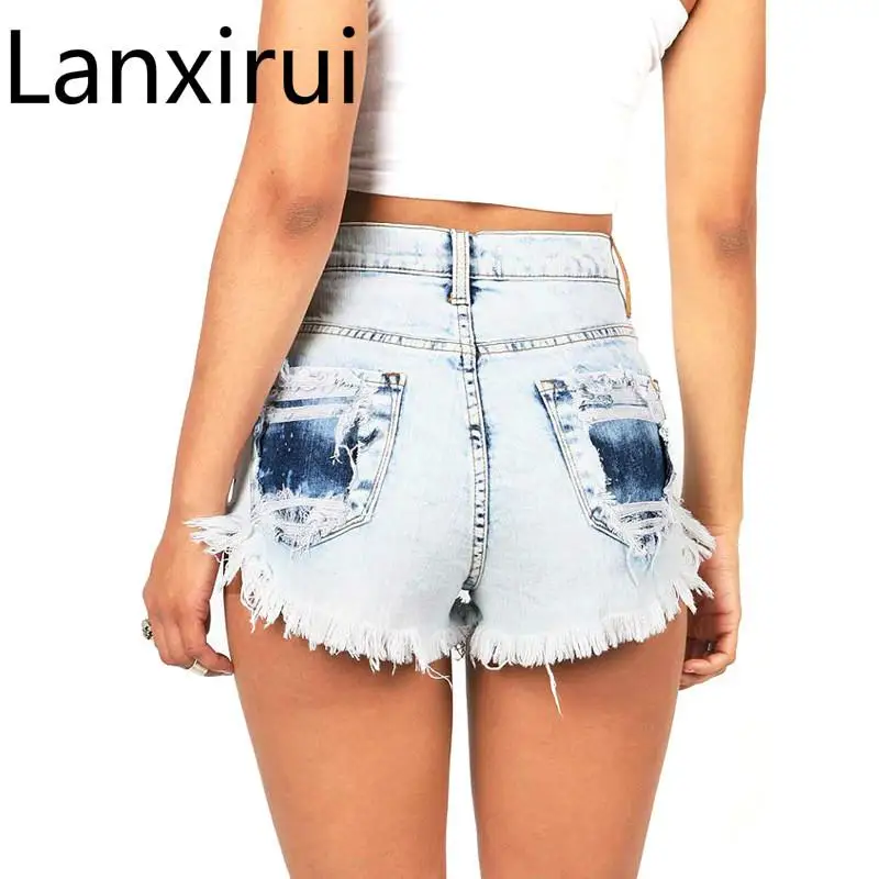 

Women 'S Distressed Denim Shorts Fashion Brand Vintage Tassel Ripped Loose High Waist Shorts Punk Sexy Short Jeans