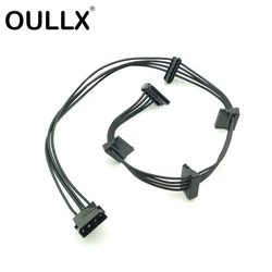 Molex 4pin IDE 1 to 5 SATA 15Pin Splitter Cable Hard Drive Power Supply Extention Cord for DIY PC Server 4-pin to 15-pin 56CM