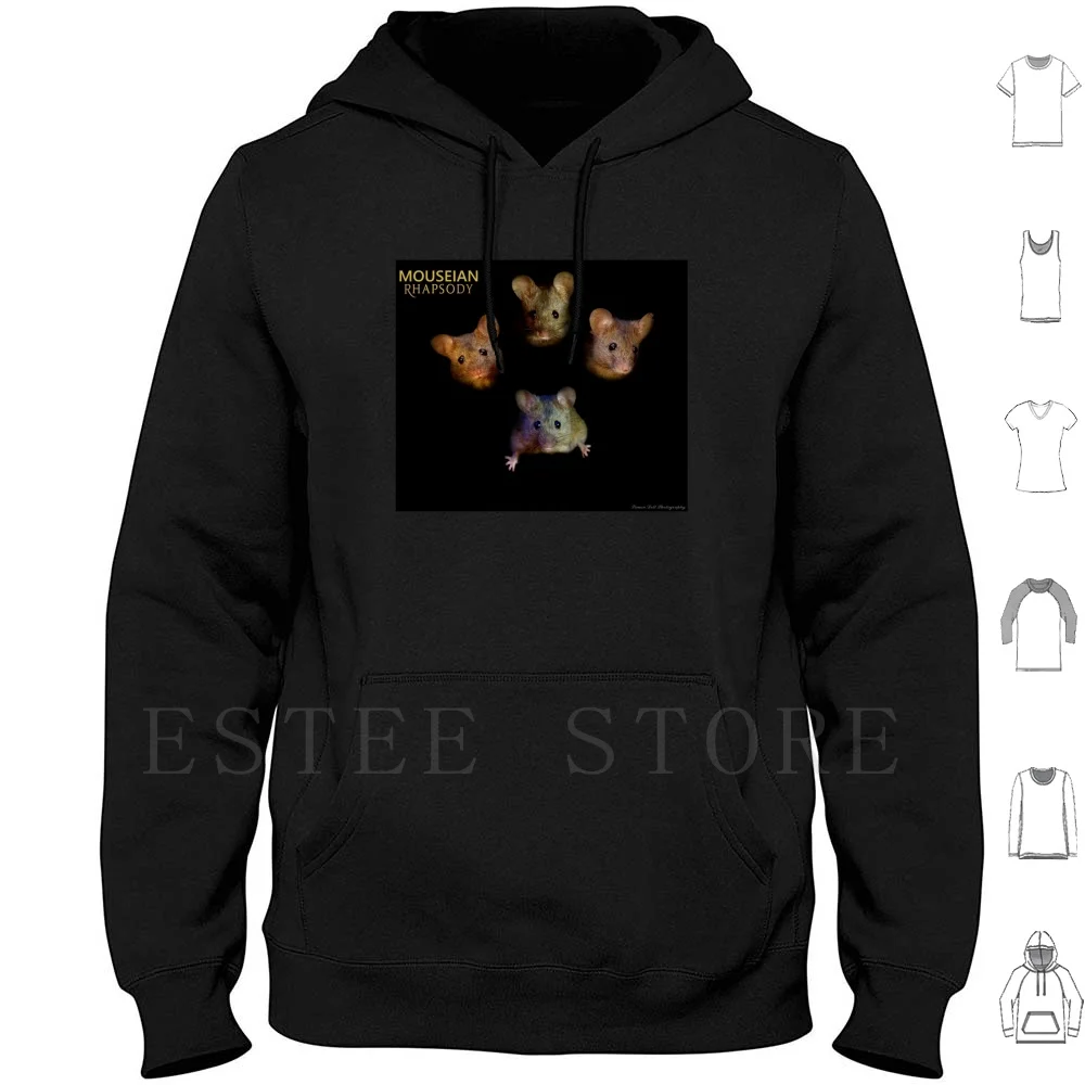 Mouseian Rhapsody-Bohemian Rhapsody Hoodie Long Sleeve Bohemian Rhapsody Mouse Animals Queen Music Funny