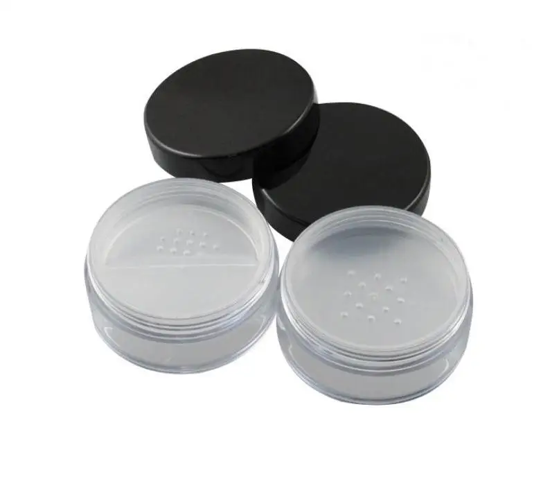 Transparent Clear Empty Ps Loose Powder Sifter Box Bottle Containers , Clear Sifter Plastic Cosmetic Container Jar Wholesale