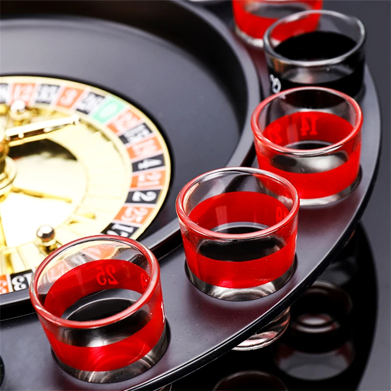 Drinking Roulette Set with 16 Hole Cups, Party Tools, Bar Accessories, Black, White, Russian, Drinking Accessories