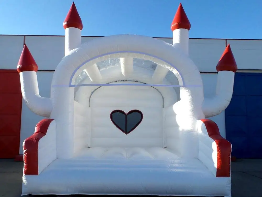 6x6x5m White wedding inflatable bouncy castle moon bounce house jump castle bouncer for wedding