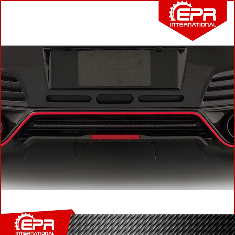 For Nissna R35 GTR VRS Style 14' Version Carbon Fiber Center Duct Cover Fibre Rear Kit(Will fit DBA OEM Rear Lip With OEM Parts)