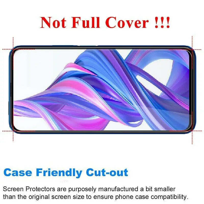 Vetro protettivo 9D acceso per Huawei Honor 8X 8A 8C 8S 9A 9C 9S 9X proteggi schermo temperato Honor 10i 20i 20S custodia in vetro