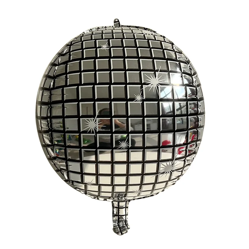 5pcs 22inch 4D Disco Metalic Balloons Laser Foil Balloon Wedding Decor 80s 90s Retro Popular Party Decor Rock and Roll Looks