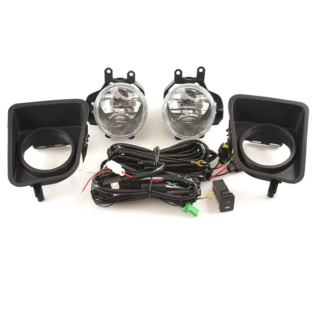 

July King Car Fog Lamp Assembly Kit With Cover Case for Toyota Tundra 2014-2018, Fog Lamp Blub + Cover + Harness + Switch