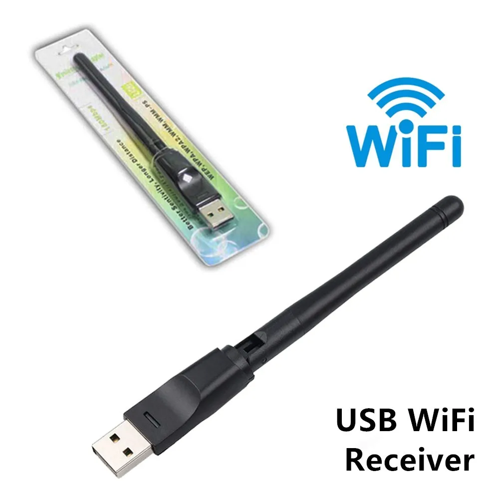 Tarjeta de red inalámbrica MT7601 USB 2,4G WiFi transmisor inalámbrico decodificador IPTV receptor inalámbrico antena Wifi para PC DVBT2 box