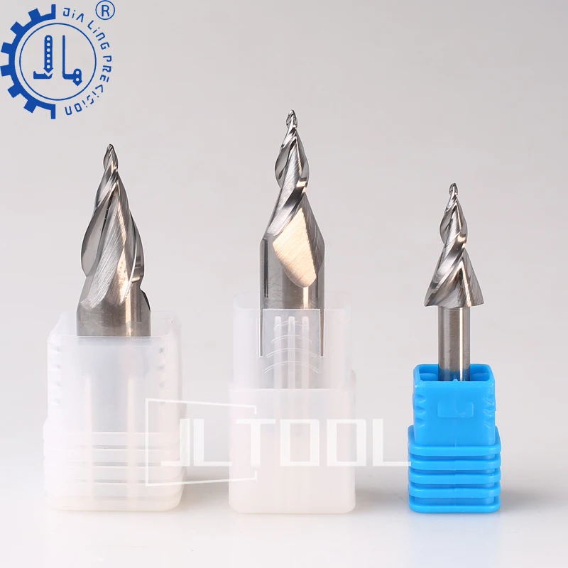 JIALING 6mm 12mm 1 pc Mini Engraving Bits For Acrylic Carbide End Mill Milling Cutter Router Bit