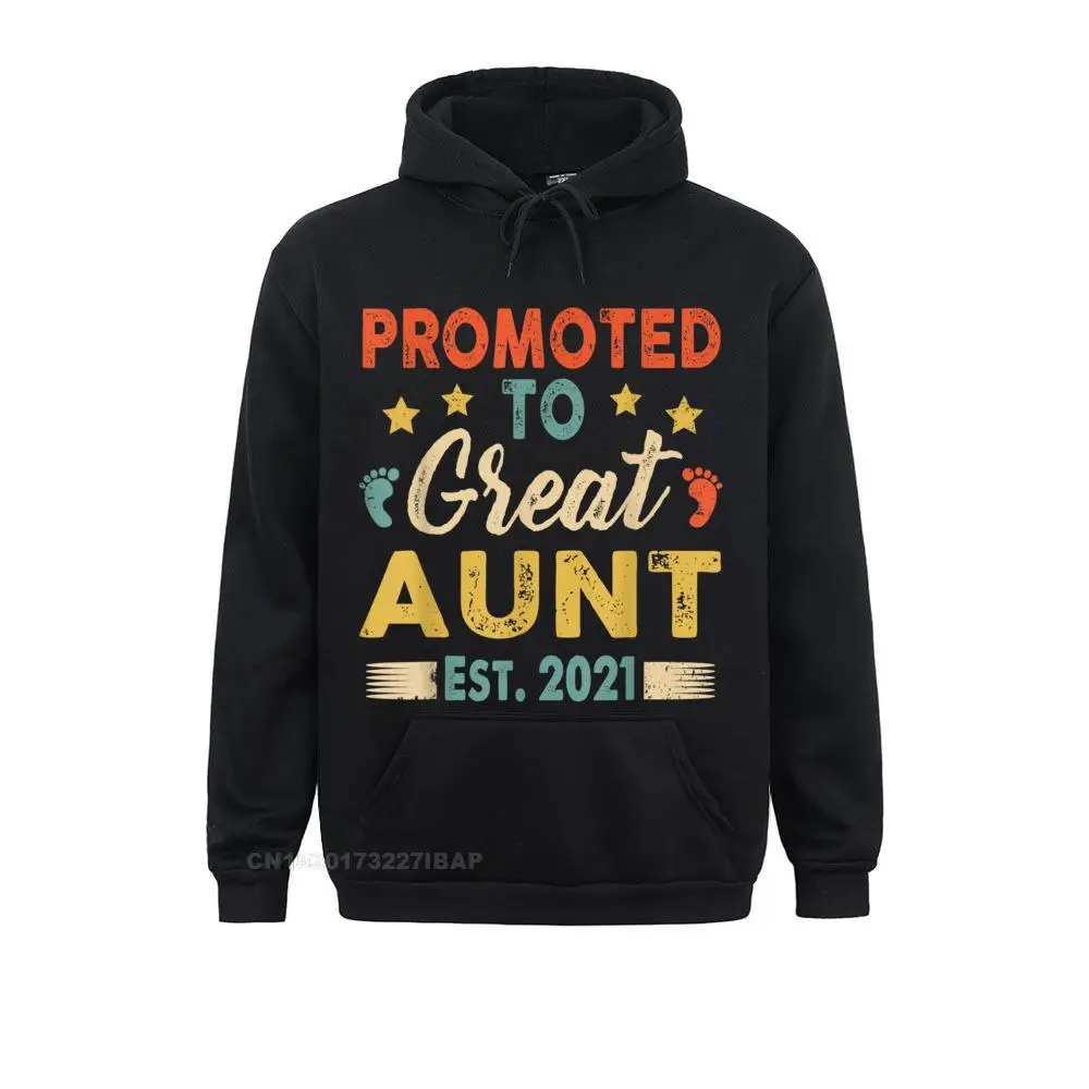 

Vintage Promoted To Great Aunt Est 2021 Gifts Hoodie Rife Women Sweatshirts Group Hoodies Long Sleeve Kawaii Hoods Summer Fall