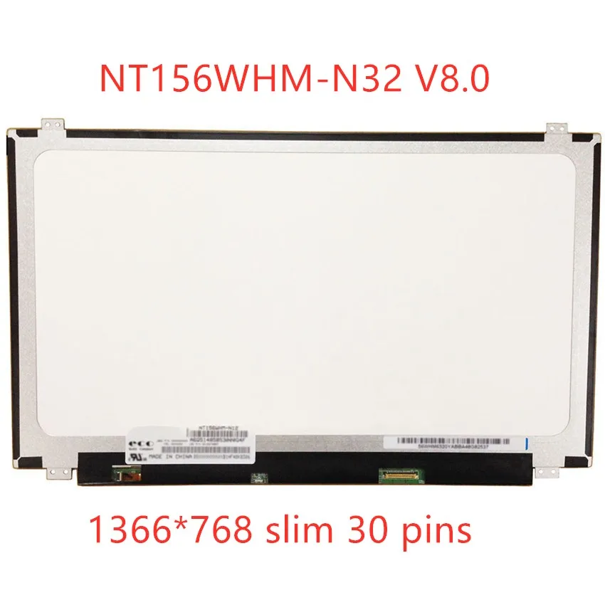 Free shipping original lcd replacement 15.6 inch slim 30 pin NT156WHM-N32 V8.0 led screen for BOE laptop pantalla display