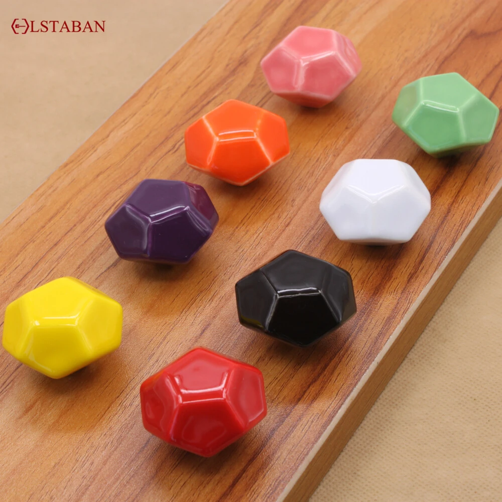 

Ceramic European Style Cartoon Wine Cabinet Single Hole Furniture Handle Shoe Cabinet Drawer Cupboard Door Handle