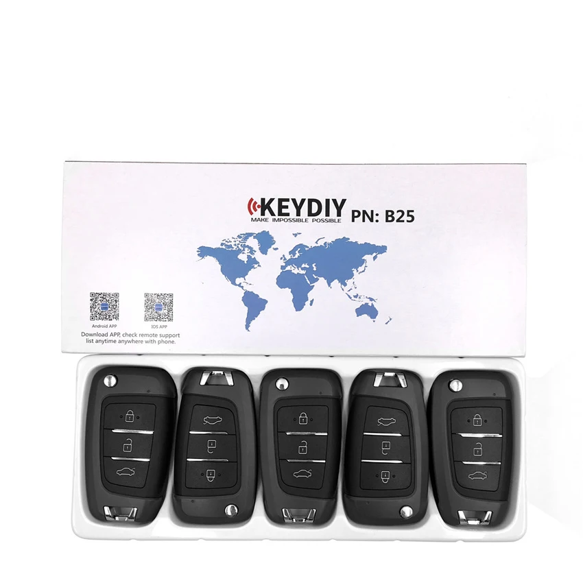 1pc keydiy KD B25 originale universale 3 pulsante remoto intelligente chiave di controllo remoto per KD900 KD-x2 KD mini