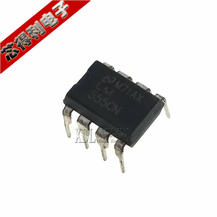 Temporizador y oscilador programable Lm555cn Dip-8, Original, 10 unids/lote