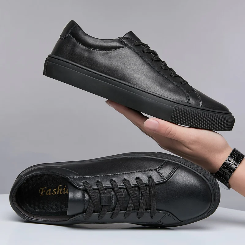 Men Shoes Genuine Leather Men casual lace-up sneakers comfortable soft loafers men lightweight zapatos de hombre