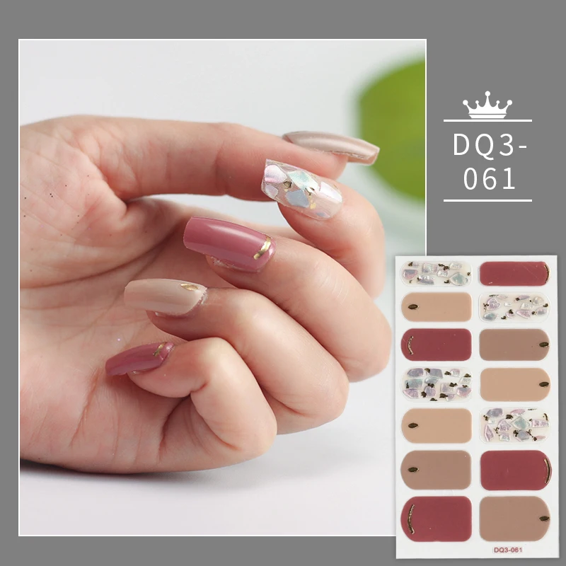 Colores sólidos verdes y blancos y decoración creativa de manicura para decoración de uñas, lote de pegatinas para uñas con última actualización