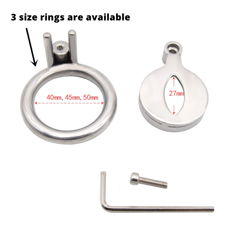 CHASTE BIRD Super Small Steel Male Cock Cage Trumpet Penis Anti-Off Chastity Device Enlarged Urethral Hole V4 Adult Sex Toys
