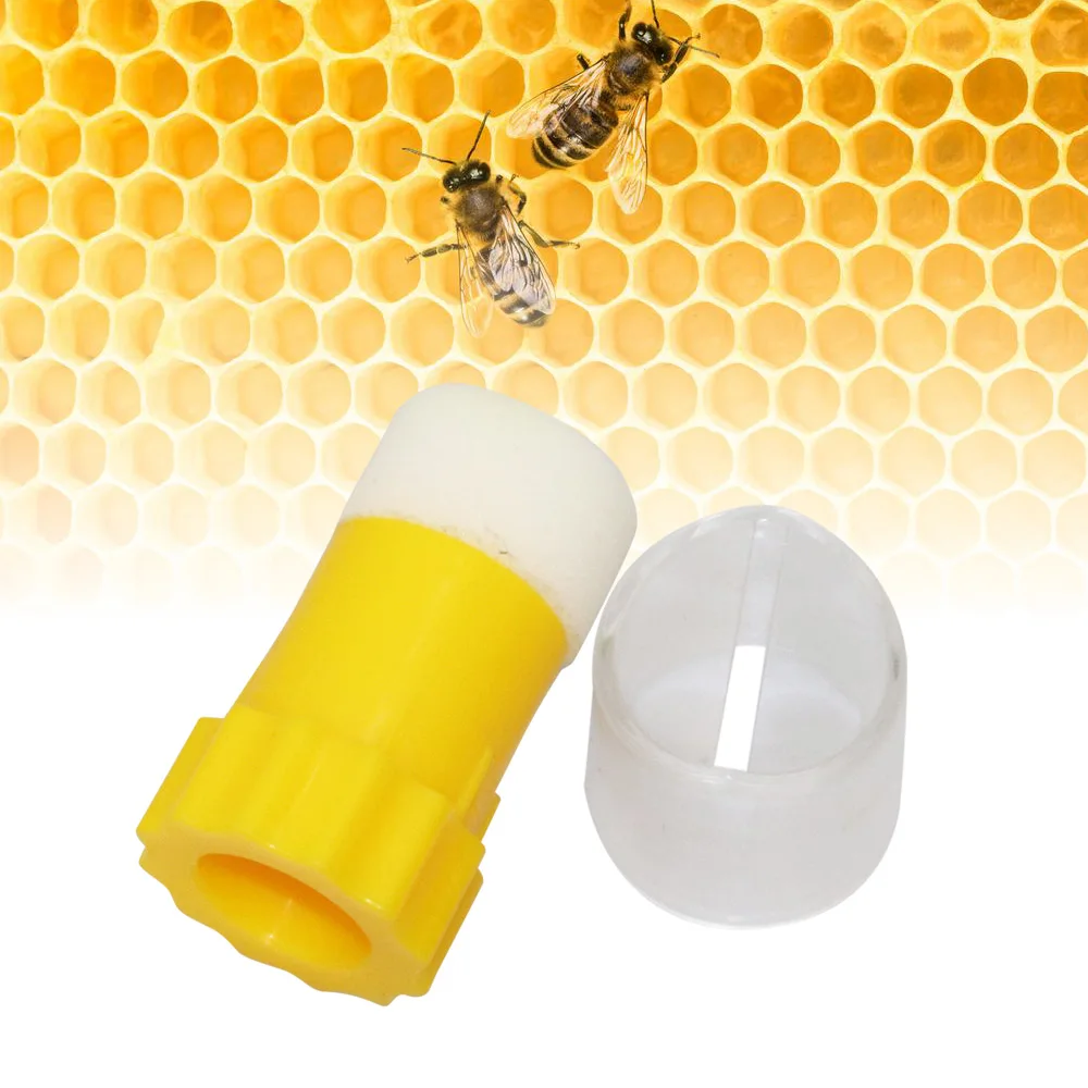 

Beekeeping Tool Queen Bee Marking Bottle Plastic Marker Tube Catcher Cage With Plunger Plush For Beekeeper Equipment