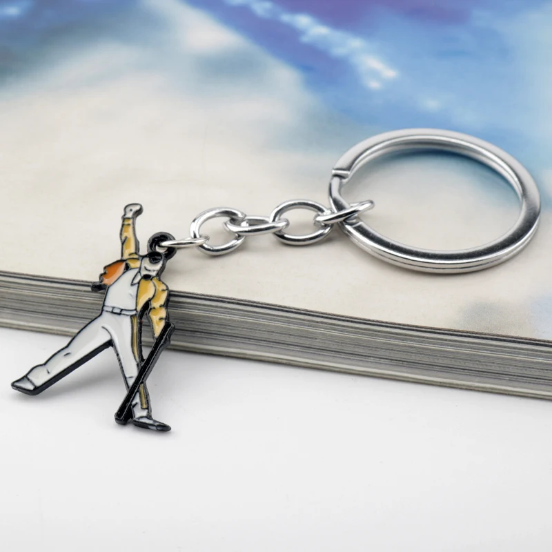 Rock Singer Llaveros Enamel Figure Cosplay Keychain Hip Hop Unisex Key Rings