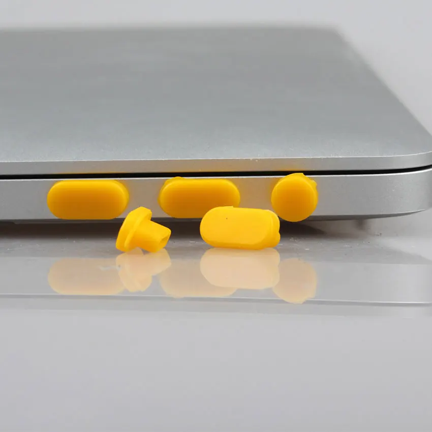 5pcs/set Silicone Anti-dust Plugs Protection Set for MacBook Pro 13 15 16 2020 Touch Bar A2251 A2141 A1932 A2159 A1706 A1534