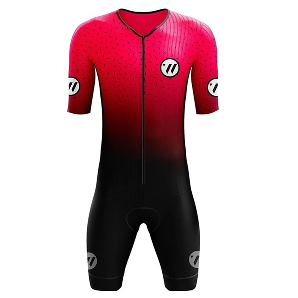 Vvsport-Triathlon Skinsuit for Men, Cycling Set, Short Sleeve, MTB Bike Clothes, Tri Suit, Outdoor Swim Run Racing Jumpsuit