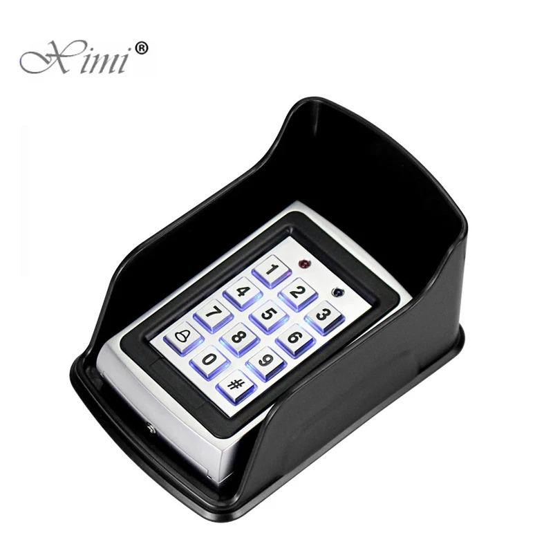 Hot Sale Waterproof Metal Rfid Access Control Keypad With 1000 Users+ 10 Key Fobs For RFID Door Access Control System