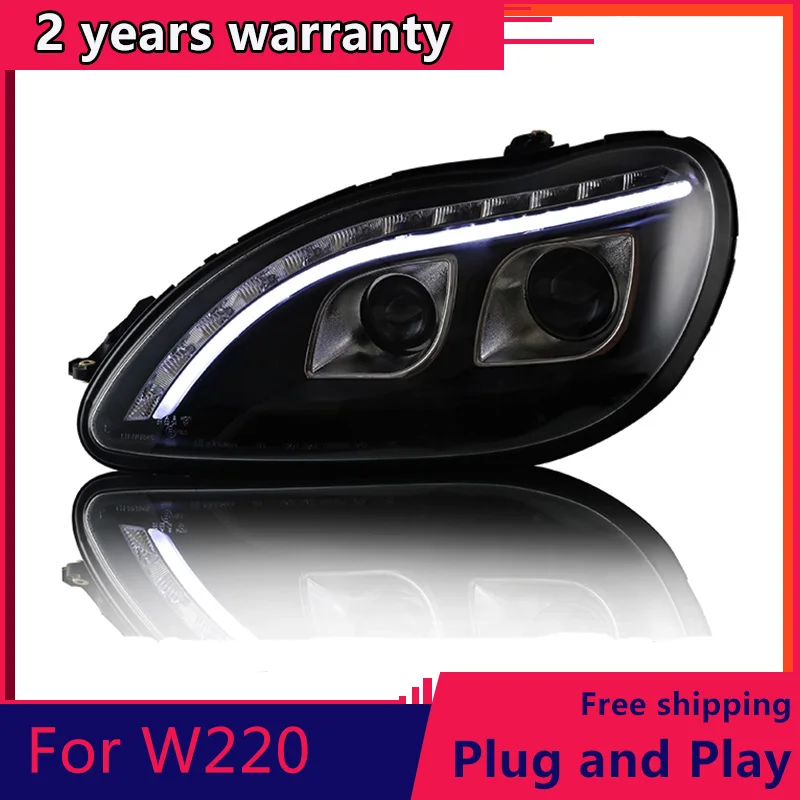 

Car Styling for Benz S-Class W220 S280 S320 S500 S600 S350 1999-2005 years Headlights fit 2002-2005 year HID/Xenon models