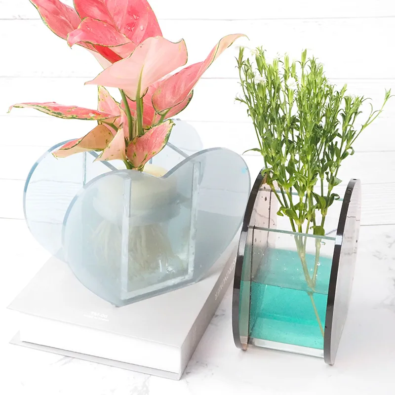 

Diy Plastic Drop Mold Vase Storage Box Valentine's Day Gift Creative Table Top Display Pieces Water-Cultured Flowerpot